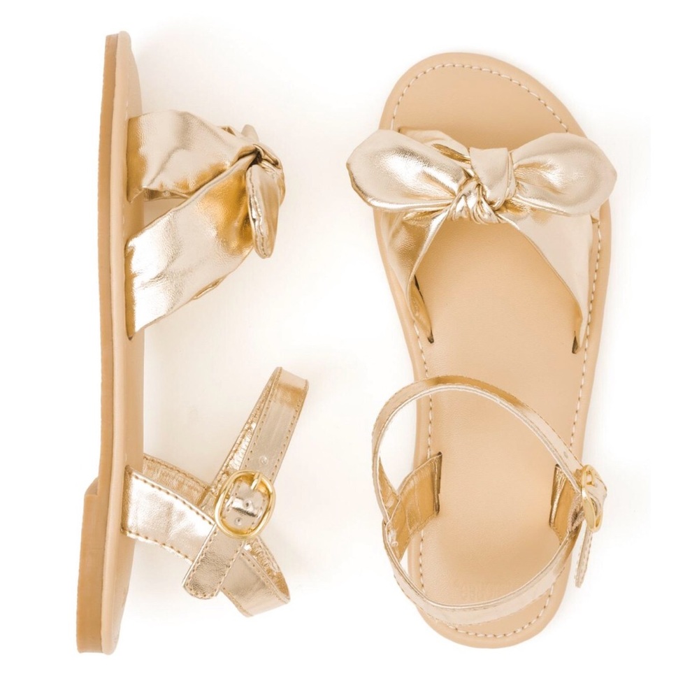 Gymboree Gold Bow Sandals